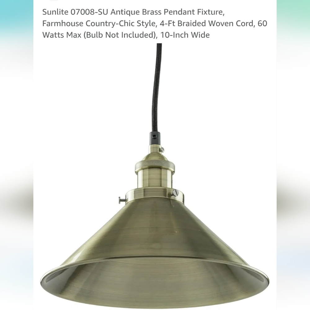Antique Brass Pendant Light